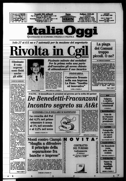 Italia oggi : quotidiano di economia finanza e politica